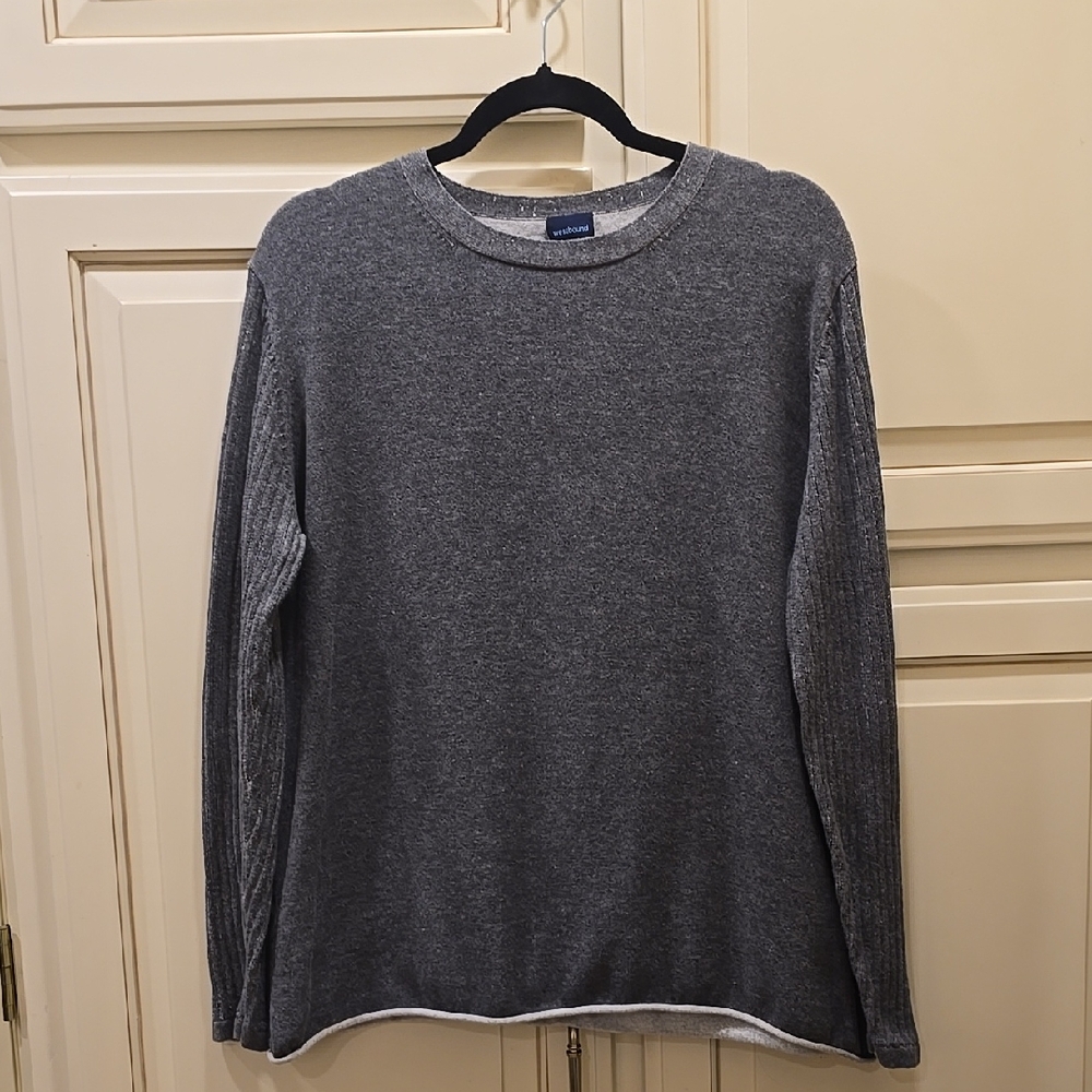 Westbound Gray Cotton Knit Top and Pant Set.  Top Extra Large. Pant Large